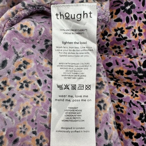 Vintage Thought Womens Prairie Ruffle Balloon Sleeve Pockets Maxi Dress Size 8 - Picture 12 of 15